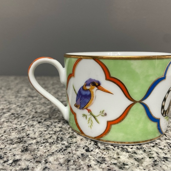 Vtg Lynn Chase TIGER RAJ Coffee Cup Demitasse Signed 1991 24K Gold Replacement - Picture 6 of 15
